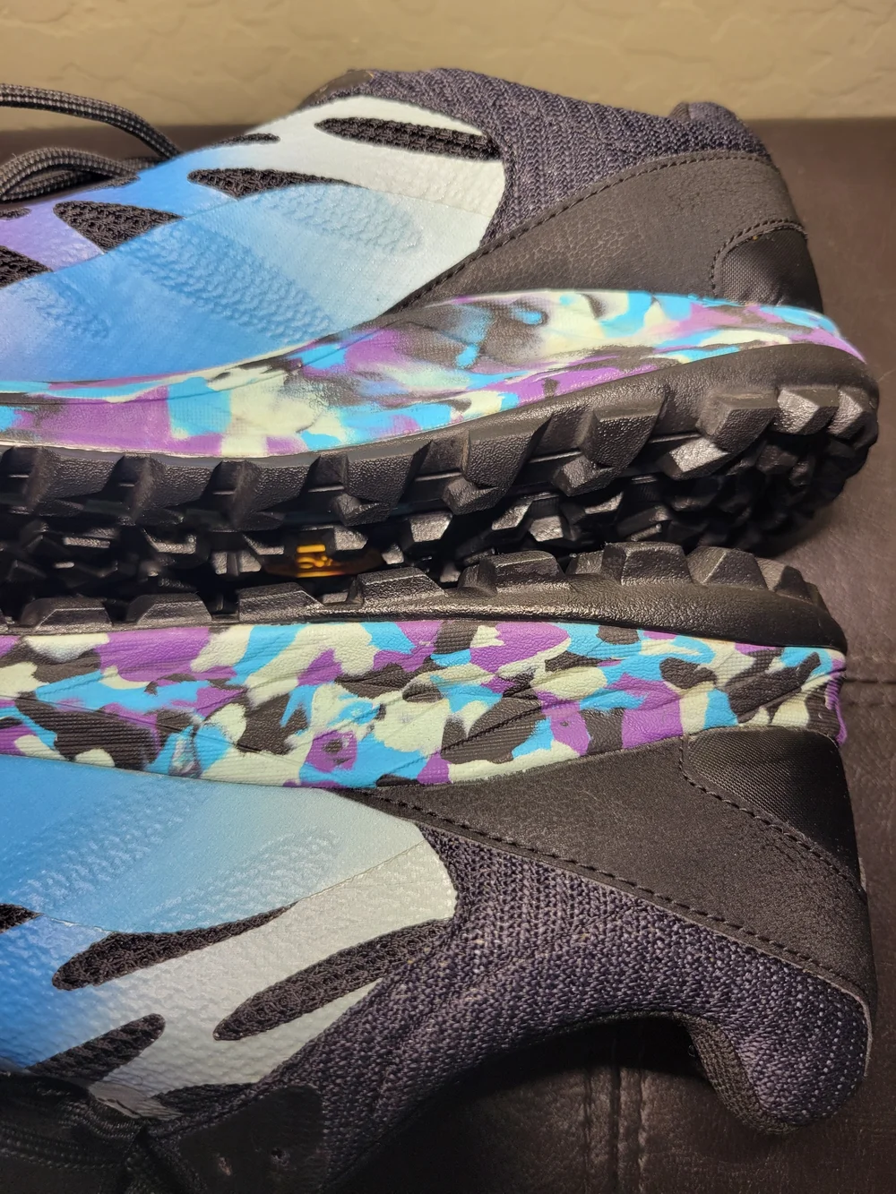 Merrell Antora 2 Women's Black with Blue & Purple Running Shoes Size 10